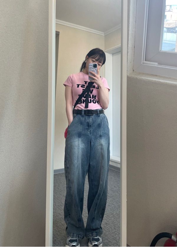 │Odd Studio│ Diagonal cut wide denim pants LIGHT BLUE OO4M MUSINSA | AGOD Wide Denim Pants [Light Blue]
