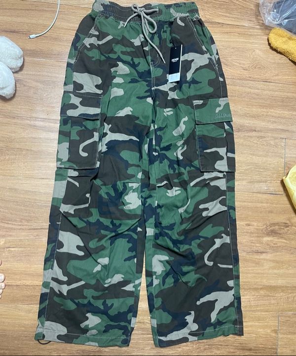 MUSINSA | ODDSTUDIO Parachute Washed Wide Cotton Cargo Pants