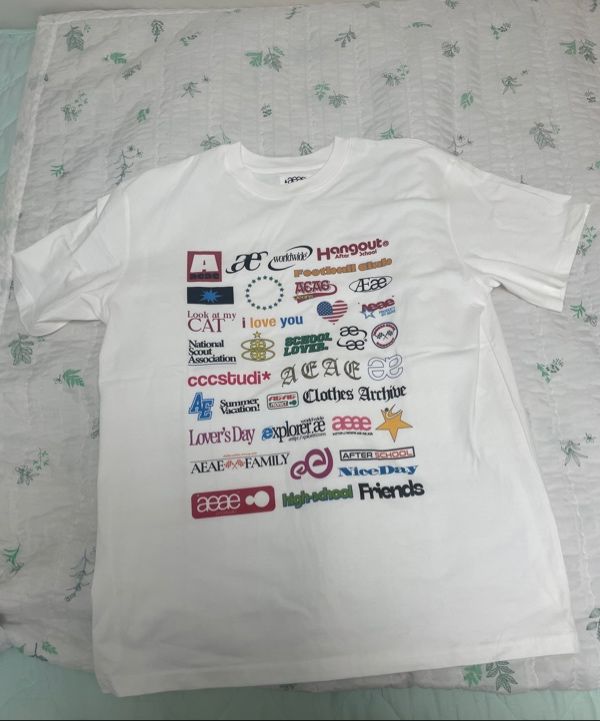 ★AEAE★ STICKER TSHIRTS [MELANGE GREY] MUSINSA | AEAE STICKER T-SHIRTS [MELANGE GREY]