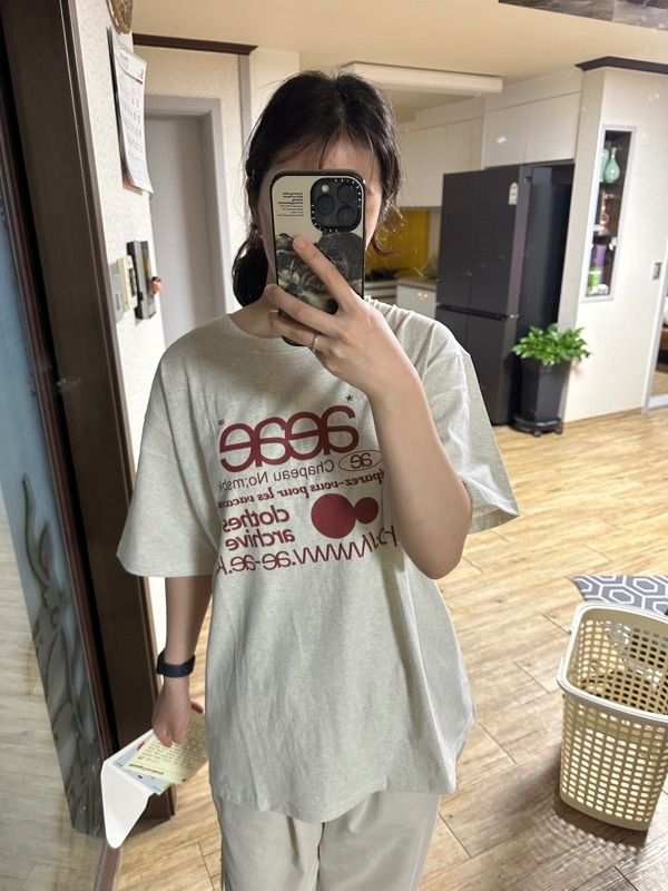 MUSINSA公式 | AEAE WEB LOGO T-SHIRTS [OATMEAL]