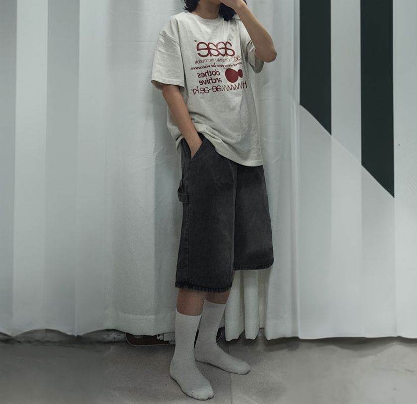 MUSINSA公式 | AEAE WEB LOGO T-SHIRTS [OATMEAL]