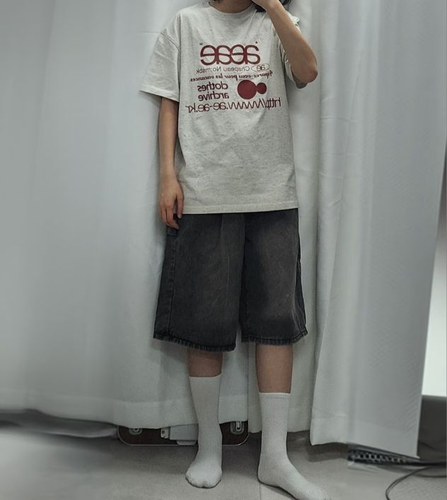 MUSINSA公式 | AEAE WEB LOGO T-SHIRTS [OATMEAL]