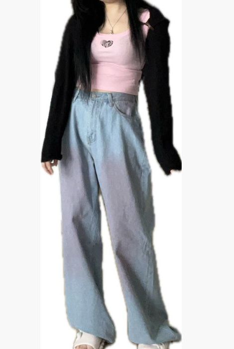 デニム・ジーパン AVANDRESS POP Pink Brush Denim Pants 4BFK788 MUSINSA | AVANDRESS POP Pink Brush Denim Pants LIGHT BLUE