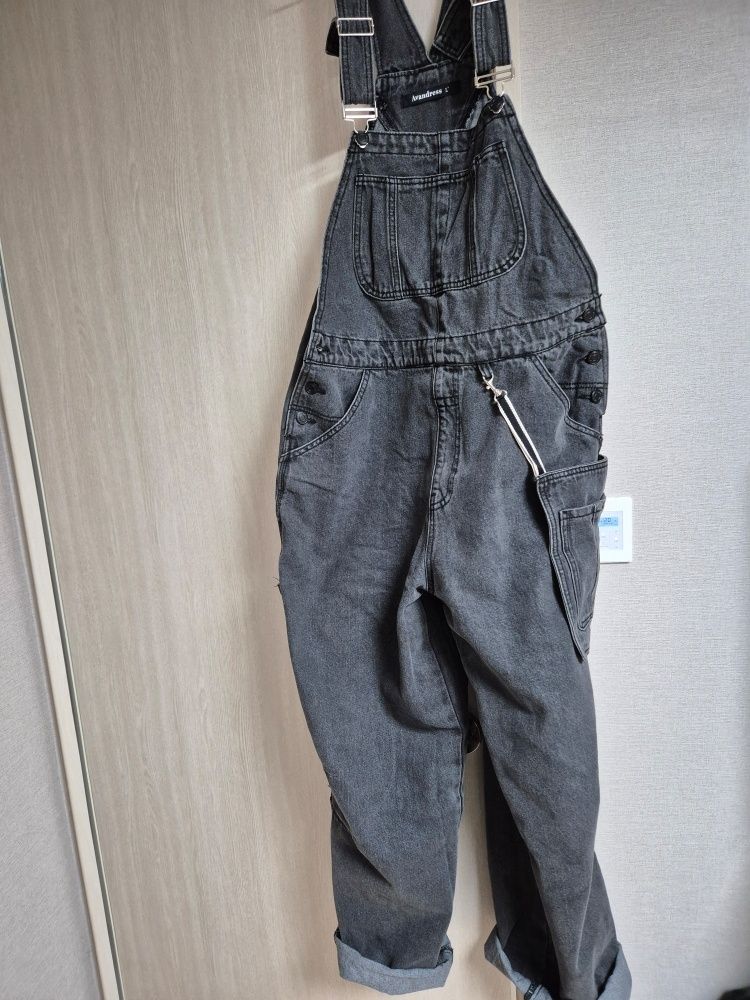 MUSINSA | AVANDRESS Rupy Overall Wide Pants BLACK