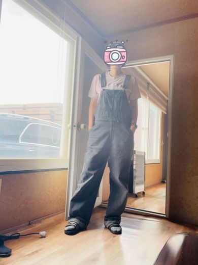 MUSINSA | AVANDRESS Rupy Overall Wide Pants BLACK