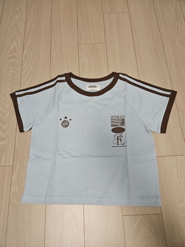 MUSINSA公式 | AEAE ATHLETE STRIPE HALF T-SHIRTS [SKYBLUE]