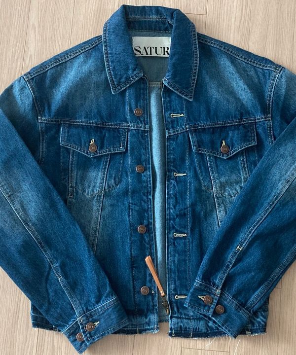 ◆SATUR◆ Gabon washed denim trucker jacket washed black SA2 MUSINSA | SAVAGE Denim Trucker Jacket - Washed Black