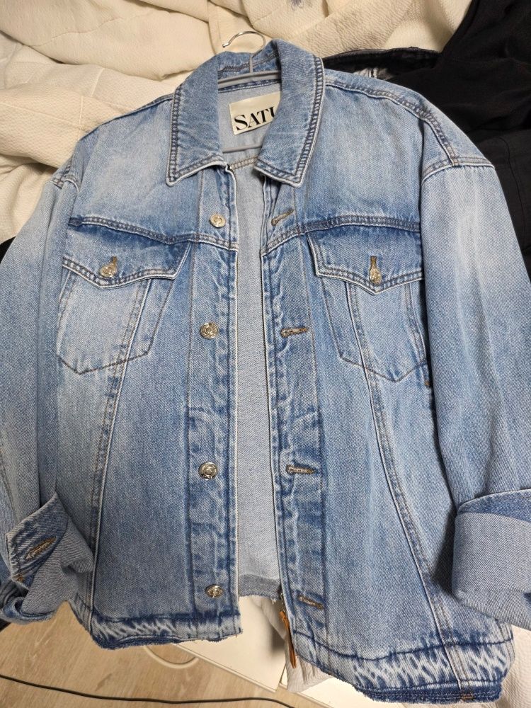 MUSINSA | SATUR Gabon washed denim trucker jacket light blue