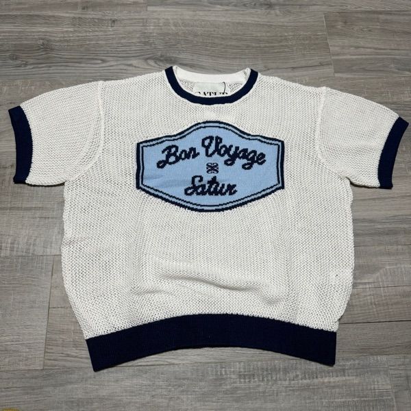 MUSINSA公式 | SATUR Bon Voyage Artwork Logo Crew Neck Half