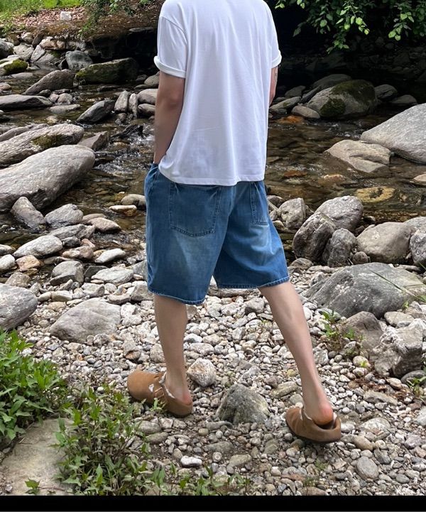 MUSINSA | YESEYESEE Basal 5 Pockets Denim Shorts Light Gray