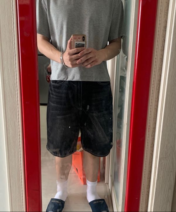 ★2024SS新作★YESEYESEE★Basal 5 Pockets Denim Shorts yeseyesee® :: Basal 5 Pockets Denim Shorts Bleached Indigo