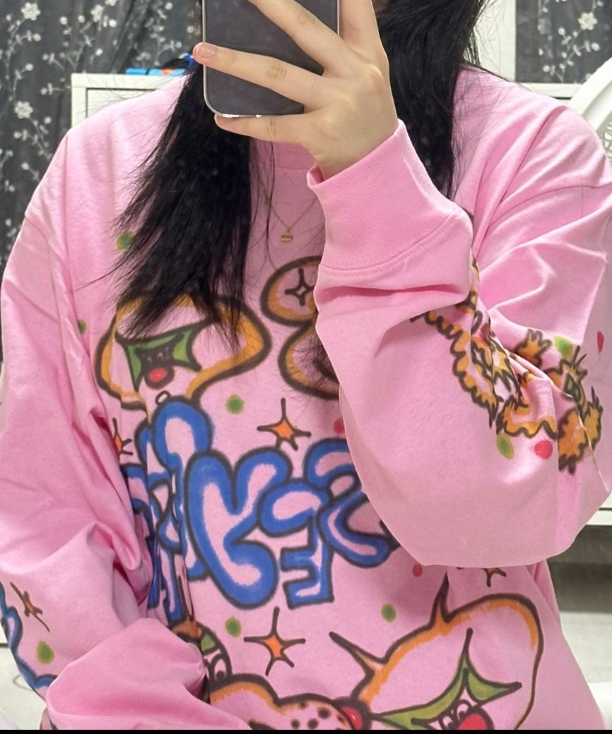 ★YESEYESEE★ Tulrexx Air Brushed LS Pink MUSINSA | YESEYESEE Tulrexx Air Brushed L/S Pink