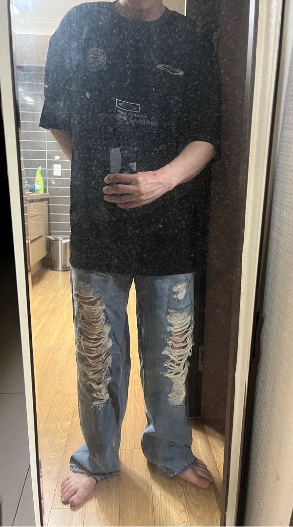 ★MUSINSA STANDARD★ Front destroyed wide denim pants washed MUSINSA | MUSINSA STANDARD Front Destroyed Wide Denim Pants