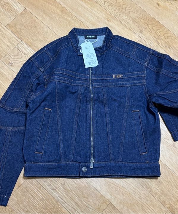 [ NERDY ]THE 8着用★韓国人気★UNI NY DENIM BIKER JACKET SET NERDY ]☆THE 8着用☆韓国人気☆Uni NY Denim Biker Jacket