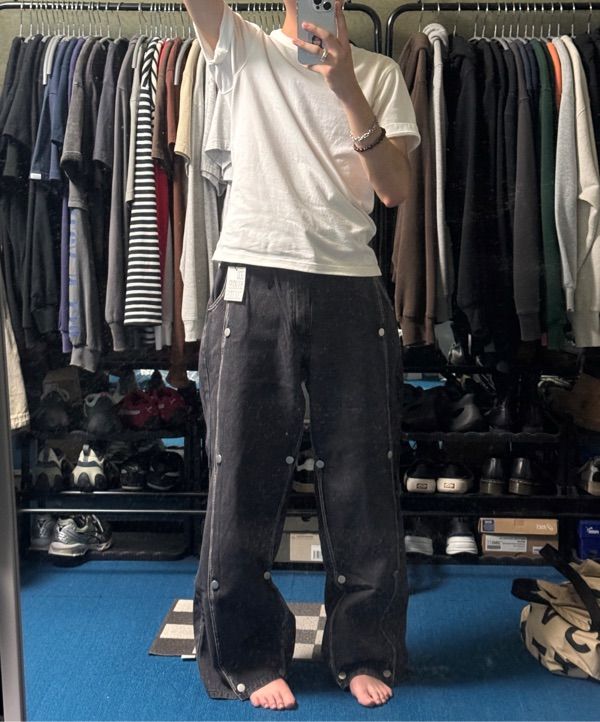MUSINSA | THE COLDEST MOMENT TCM canton denim pants (black)