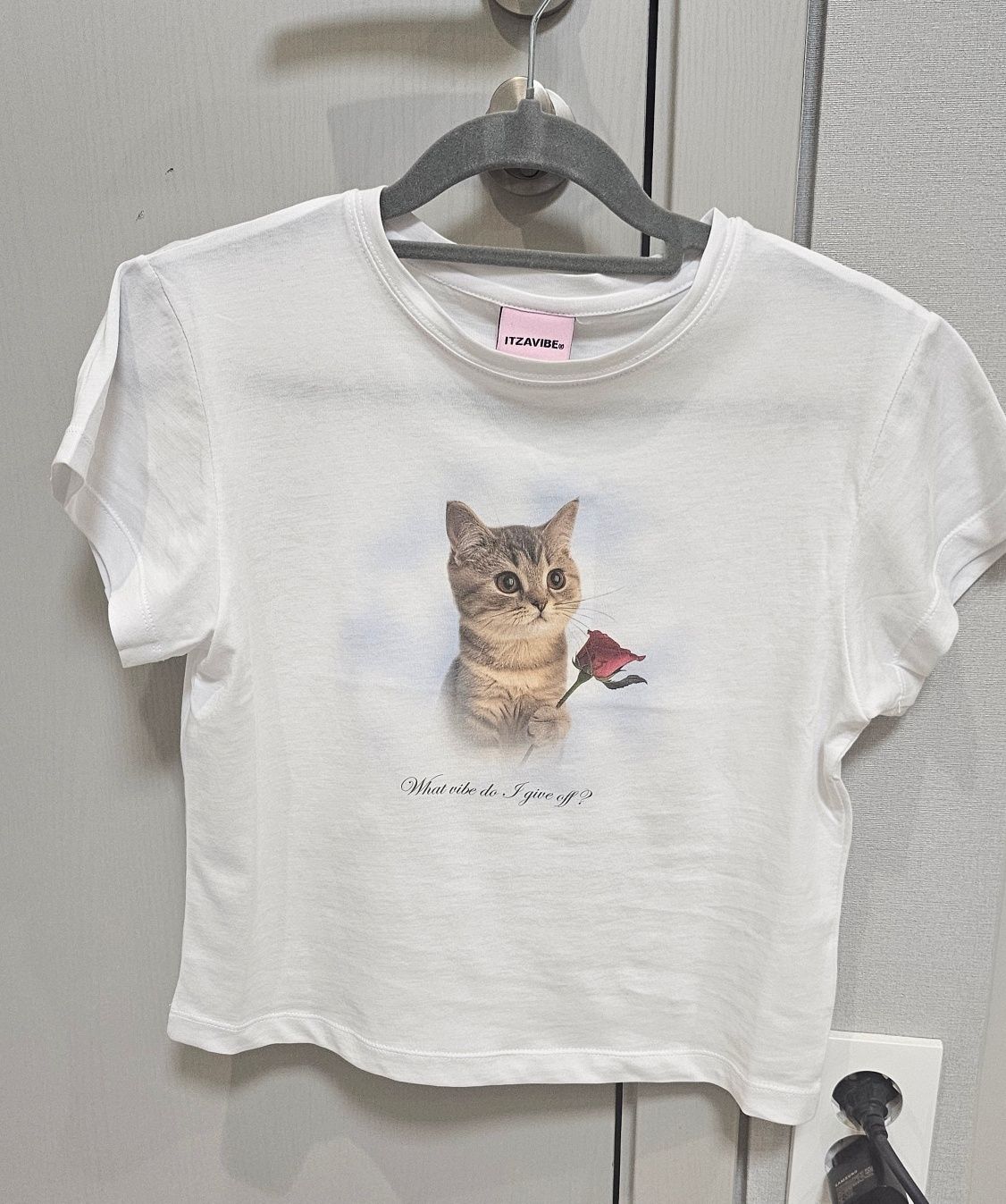 ◆ITZAVIBE◆ GREEN MATCHS COLOR LOVE CAT TSHIRTS IBB22UT09G IBB22UT09GR] GREEN MATCHS COLOR LOVE CAT T-SHIRTS - ITZAVIBE