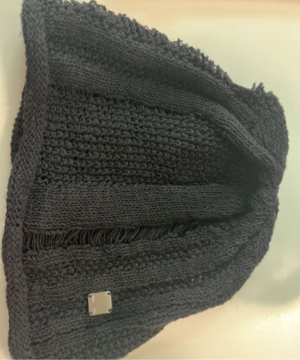MUSINSA公式 | MATIN KIM STRIPE CHUNKY BEANIE IN BLACK