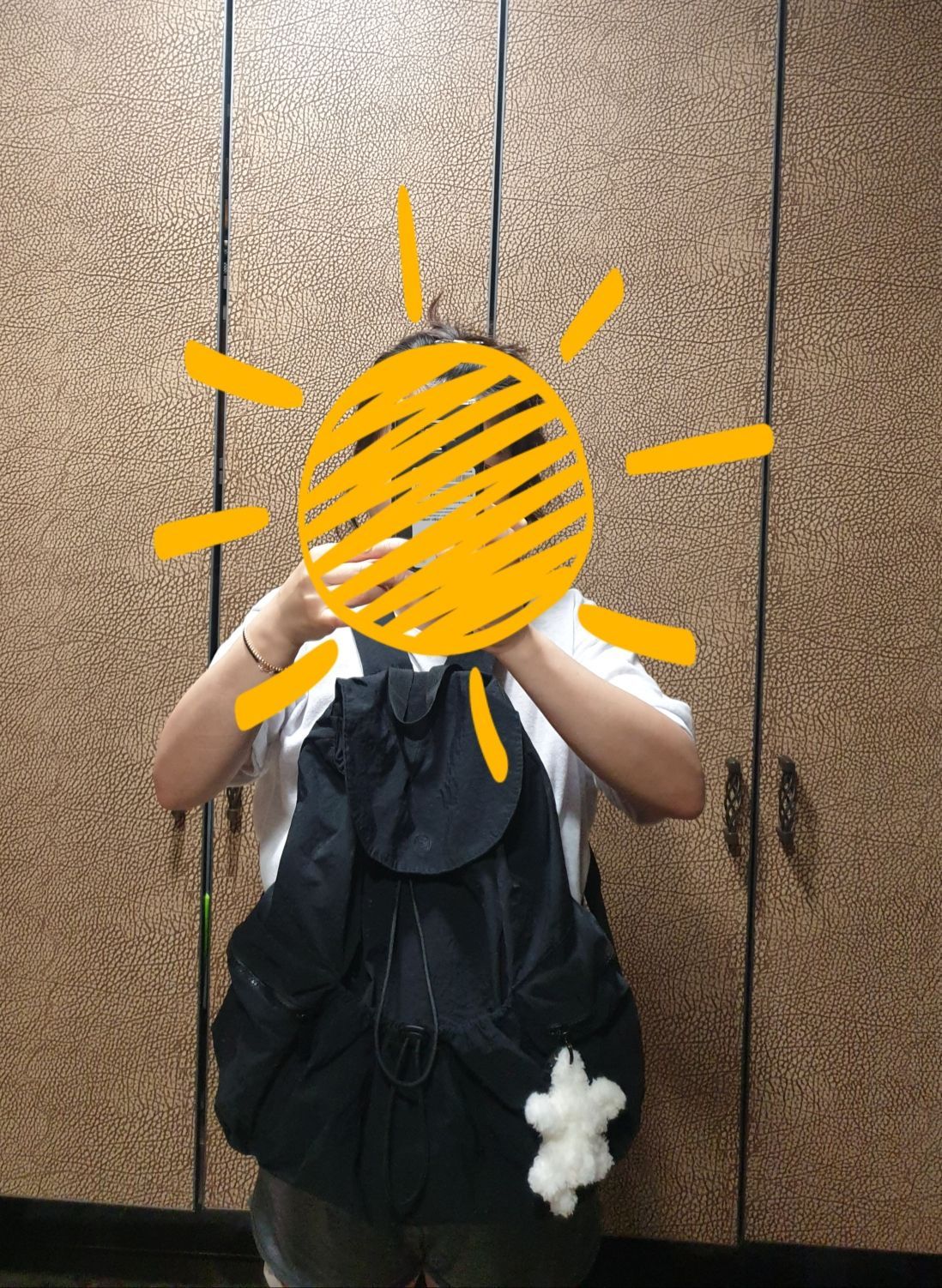 MUSINSA | LAMINEZ [Keyring Gift] Rustle String Backpack - Black