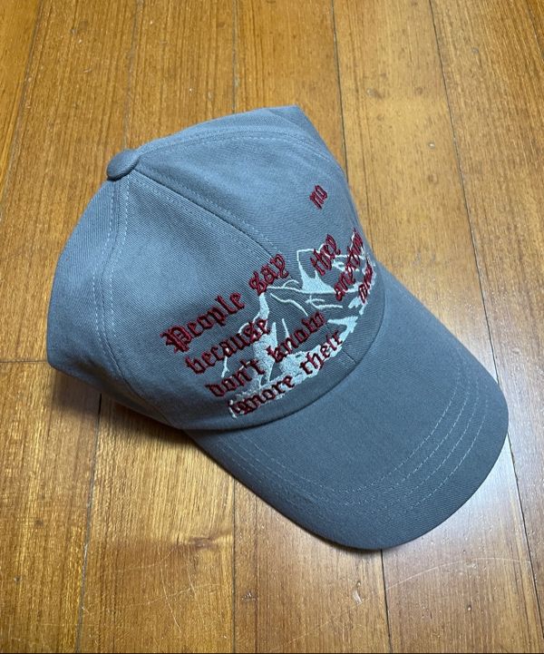MUSINSA | BAUF Mountain Logo Ball Cap [Charcoal]