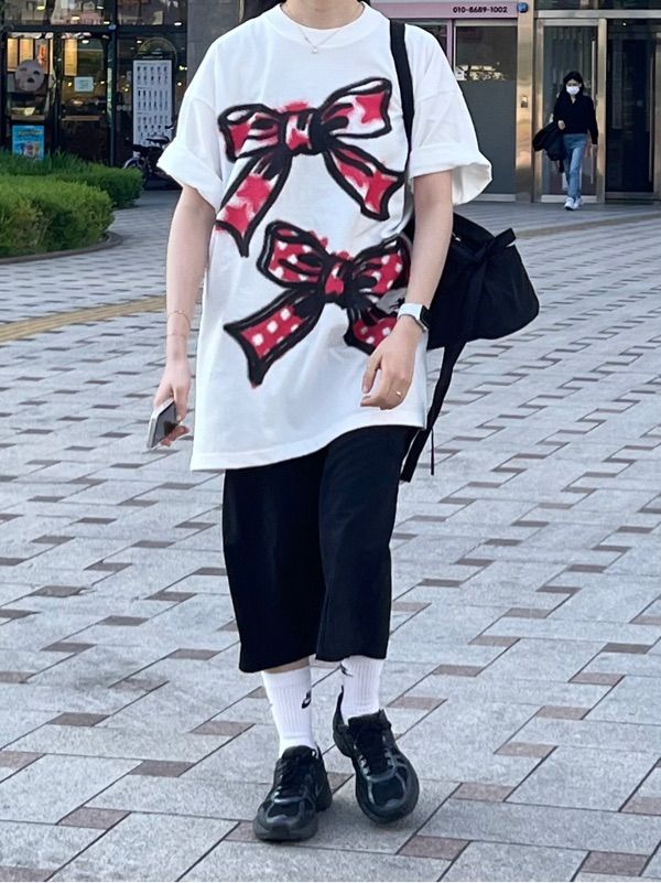 Tシャツ・カットソー [NICEGHOSTCLUB]BIG RIBBON BIG BIG TEE_PINK(NG2EMUT538A) MUSINSA公式 | NICE GHOST CLUB BIG RIBBON BIG BIG TEE_PINK