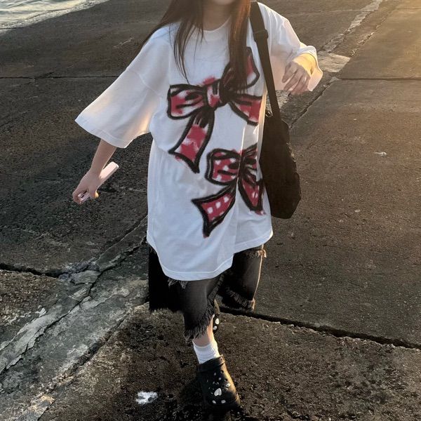 MUSINSA公式 | NICE GHOST CLUB BIG RIBBON BIG BIG TEE_PINK