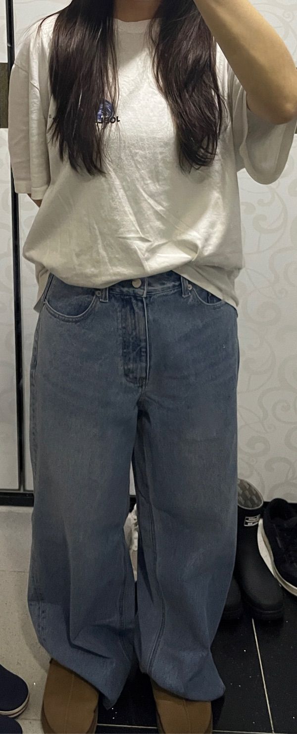 デニム・ジーパン RONRON WIDE DENIM PANTS MEDIUM BLUE MUSINSA公式 | RONRON WIDE DENIM PANTS MEDIUM BLUE
