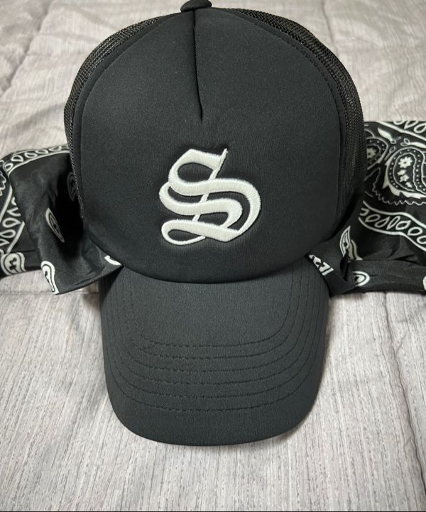 MUSINSA | SCHISM INDUCING BANDANA HAT, BLACK
