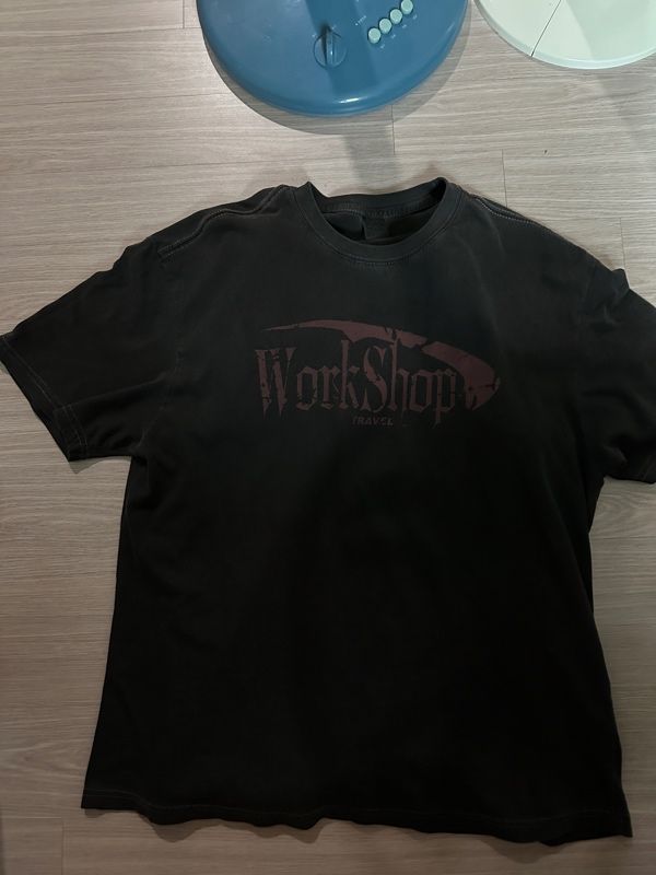 MUSINSA | TRAVEL Edge Pigment Short-Sleeved T-Shirt Black