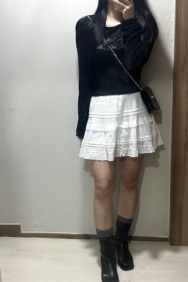 MUSINSA | ROCKCAKE Cursive Mesh Top - Black