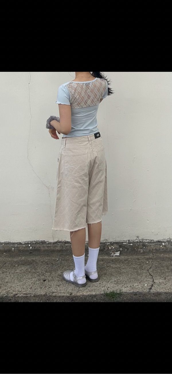 ROCKCAKE★韓国★人気★Diamond Punching Bermuda Pants 2色 ROCKCAKE☆韓国☆人気☆Diamond Punching Bermuda Pants 2色