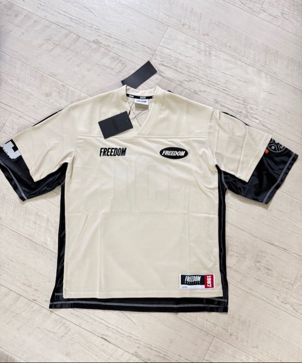 MUSINSA | FREEDOM Mesh Rugby Jersey (Cream)