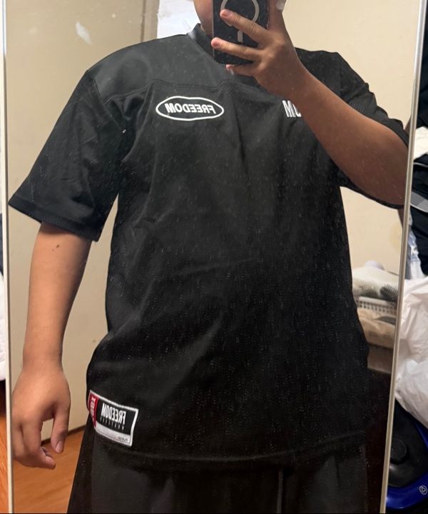 MUSINSA公式 | FREEDOM Mesh Rugby Jersey_2color