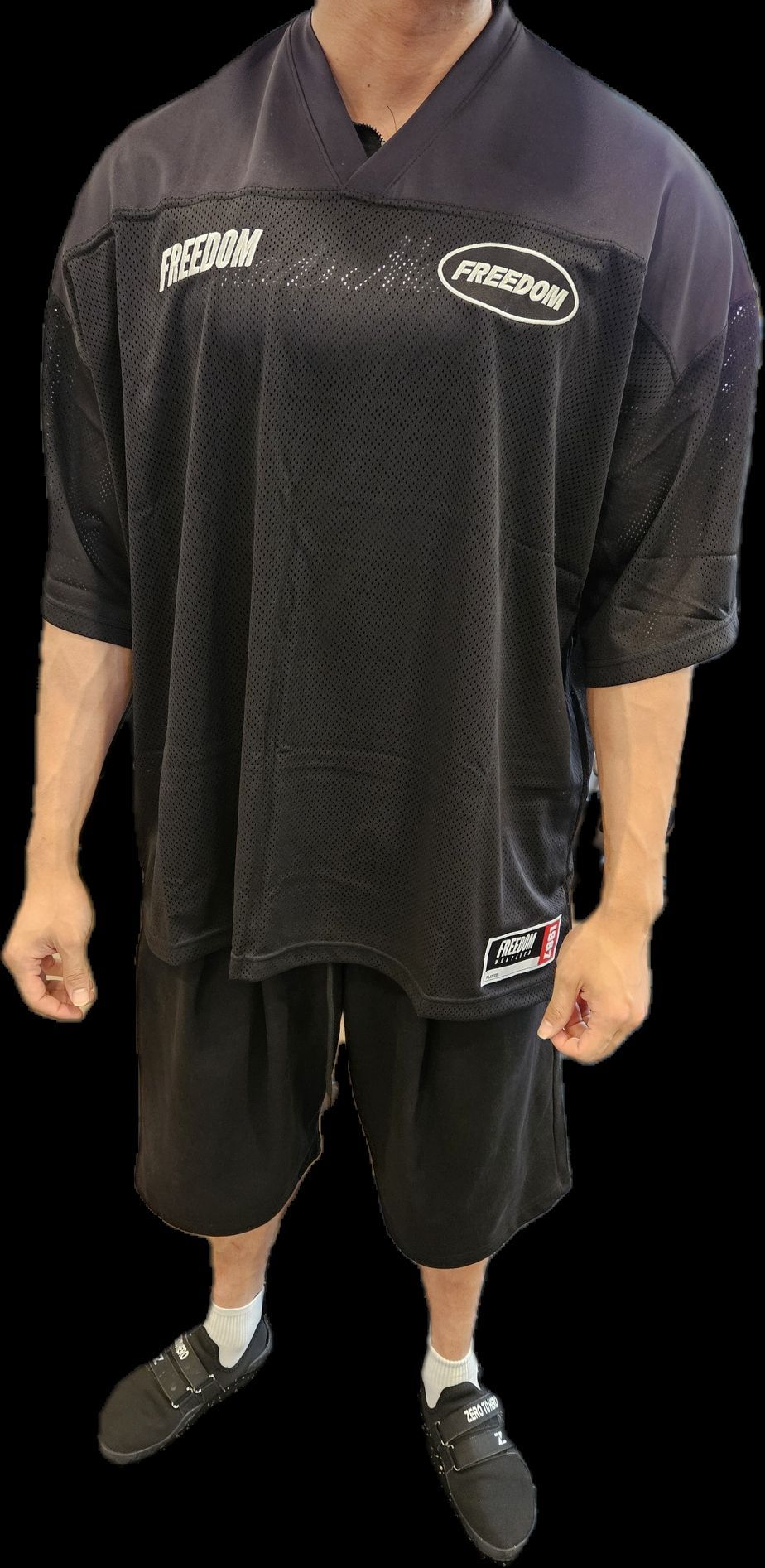 MUSINSA | FREEDOM Mesh Rugby Jersey_2color