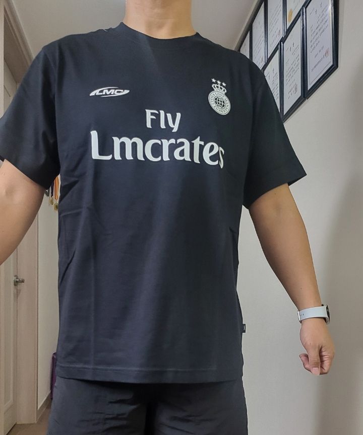 MUSINSA | LMC REAL PARODY SOCCER TEE black