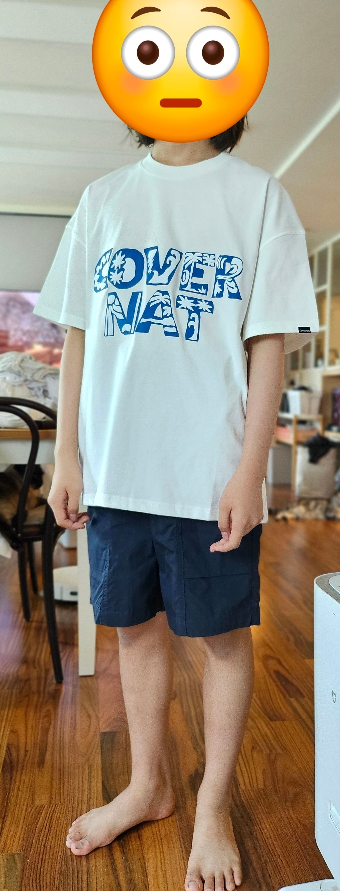 MUSINSA | COVERNAT Tropical Logo T-Shirt Navy