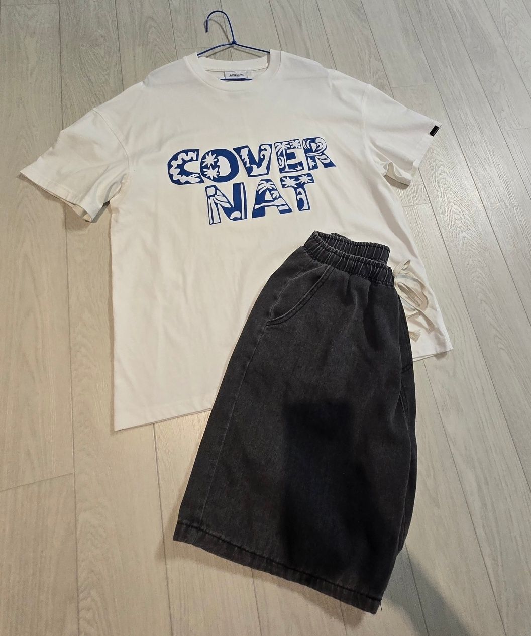 MUSINSA | COVERNAT Tropical Logo T-Shirt Navy