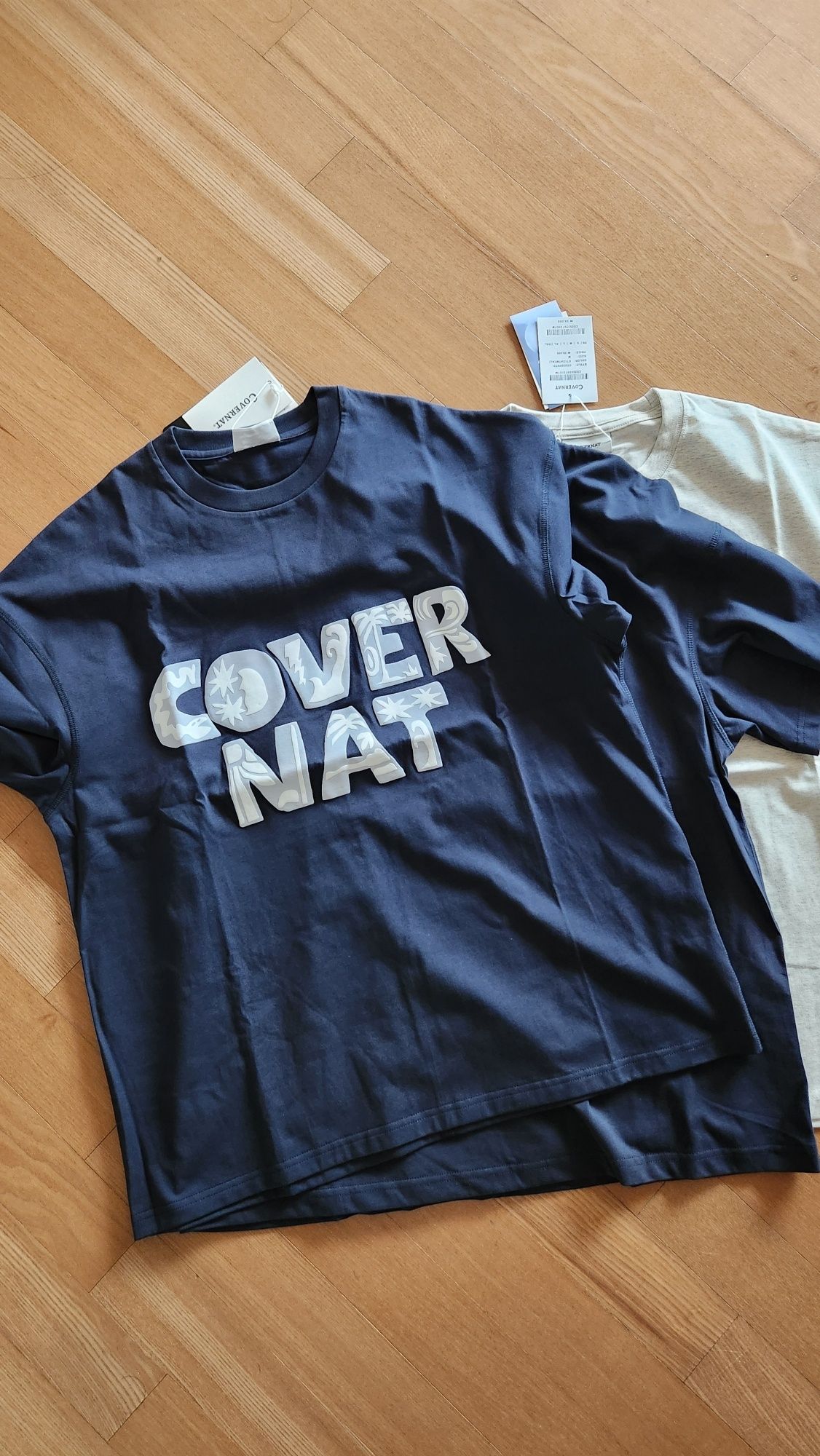 MUSINSA | COVERNAT Tropical Logo T-Shirt Navy
