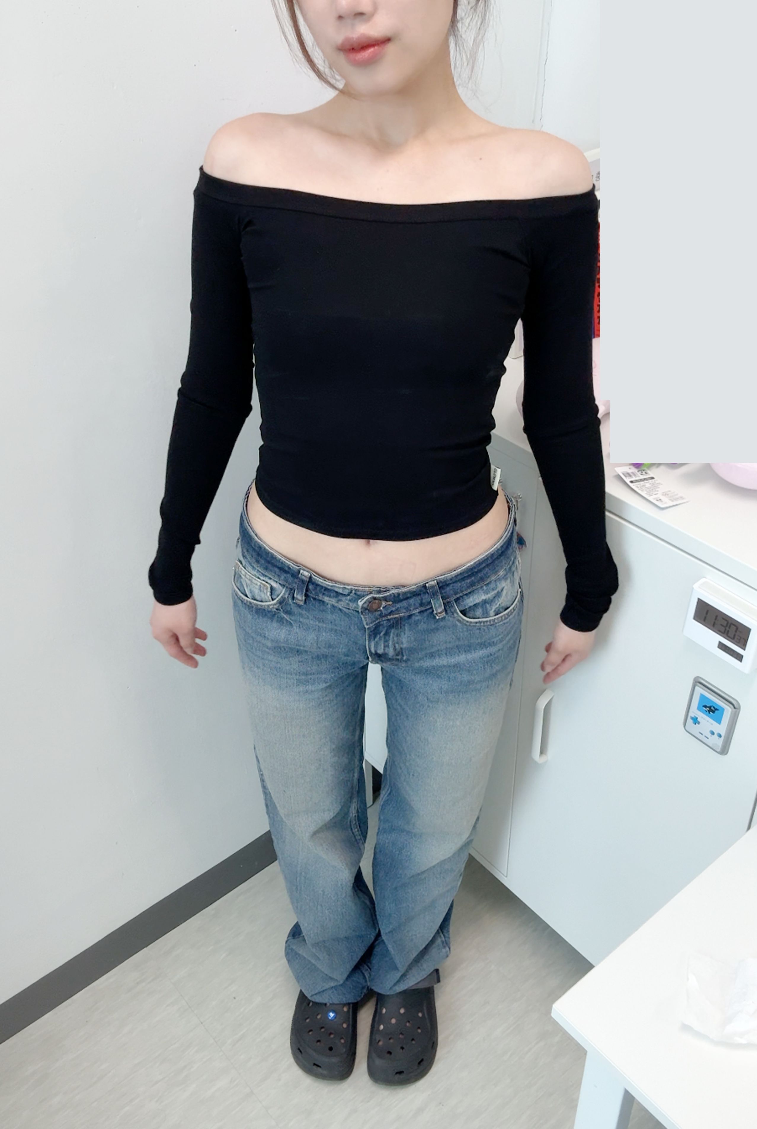 ★GLOWNY★GIRLFRIEND OFF SHOULDER TOP (GRAY)★正規品/送料込 MUSINSA | GLOWNY GIRLFRIEND OFF SHOULDER TOP (MELANGE GRAY)