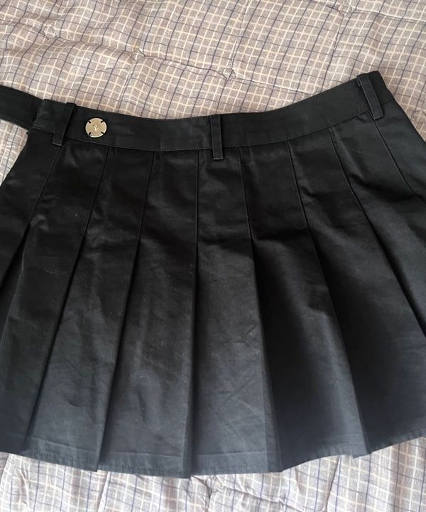 MUSINSA | GLOWNY GIRLFRIEND PLEATED MINI SKIRT (NAVY)