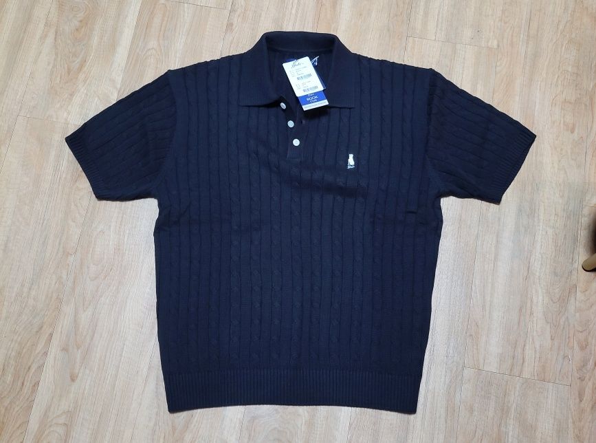 ☆YALE☆ HERITAGE DAN CABLE SHORTSLEEVE POLO KNIT  BLUE MUSINSA | YALE Heritage Dan Short Sleeve Polo Knit Royal Blue