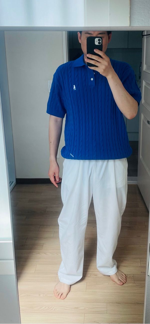 MUSINSA | YALE Heritage Dan Short Sleeve Polo Knit Royal Blue