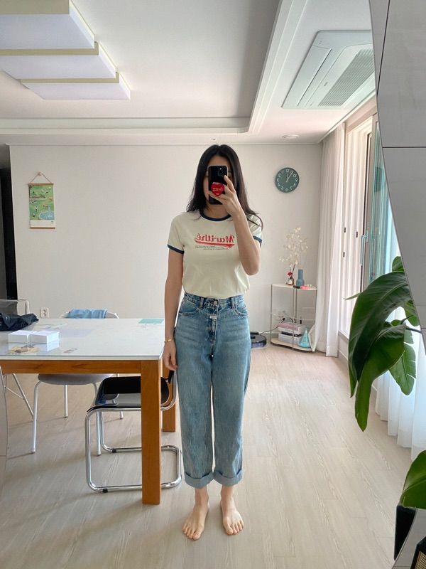 ♥MARITHE ♥VINTAGE BASEBALL RINGER TEE VINTAGE BASEBALL RINGER TEE ivory - MARITHÉ+FRANҪOIS GIRBAUD