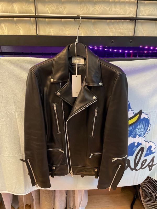 MUSINSA公式 | VIVASTUDIO TERRY RIDERS JACKET [BLACK]