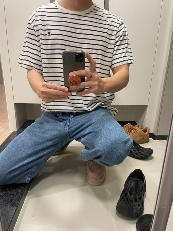 Tシャツ・カットソー SATUR All Day Cotton Stripe Short Sleeve T-Shirt Resort Crea MUSINSA | SATUR All Day Cotton Stripe Short Sleeve T-shirt