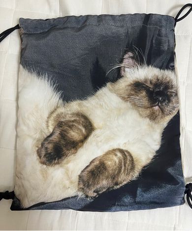 MUSINSA | KIJUN Drawstring Sport Bag Cat Print
