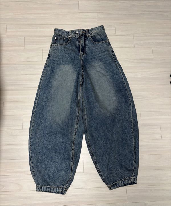 MUSINSA | KICHUL BALLOON FIT DENIM PANTS (BROWN TIN WASHED)