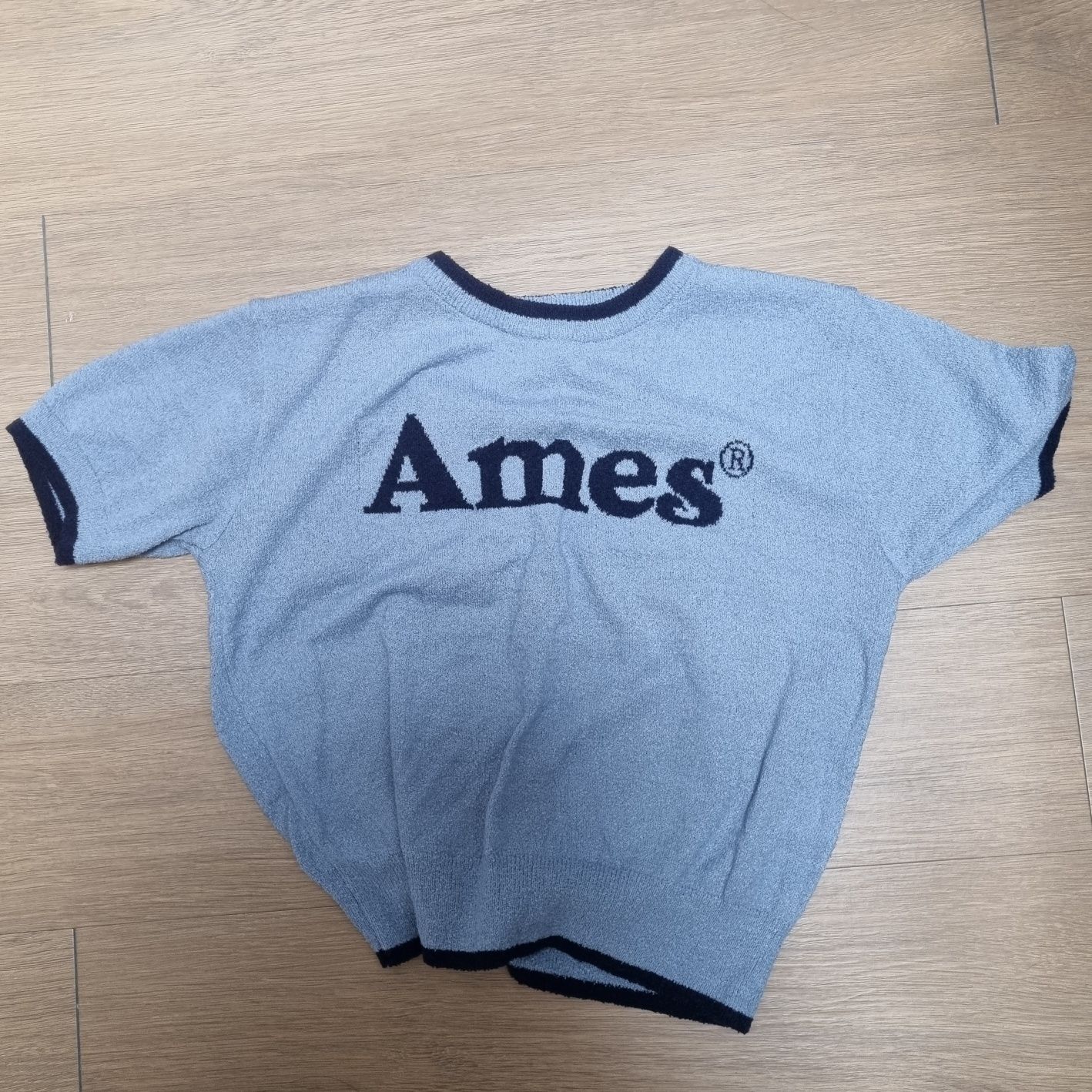 MUSINSA | AMES-WORLDWIDE BASIC LOGO KNIT BLUE