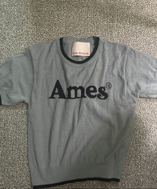 MUSINSA | AMES-WORLDWIDE BASIC LOGO KNIT BLUE