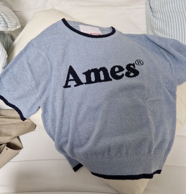 ◆AMES-WORLDWIDE◆ BASIC LOGO KNIT BLUE AM2EMUK601ABL MUSINSA | AMES-WORLDWIDE BASIC LOGO KNIT BLUE
