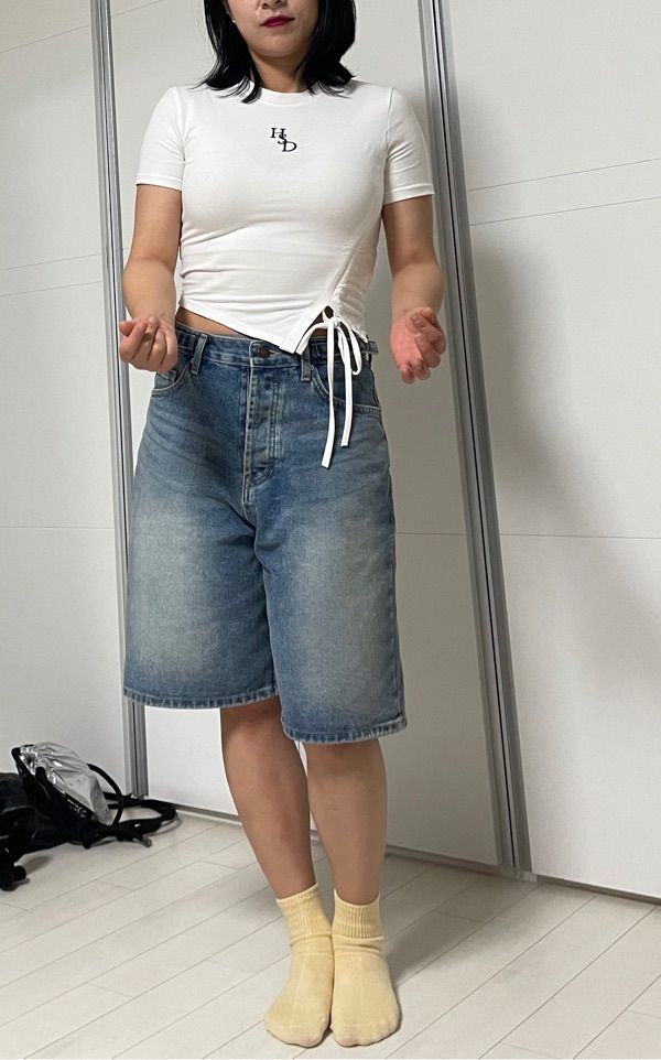デニム・ジーパン asif CALIE KNEE LENGTH WIDE DENIM PANTS 4BTR766 org.jpg